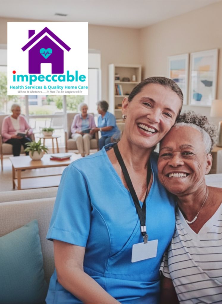 Caregiver with Happy Client - Impeccable Health Services