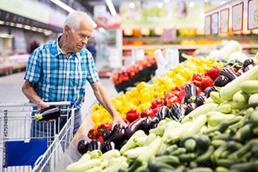 Grocery shopping assistance for elderly clients